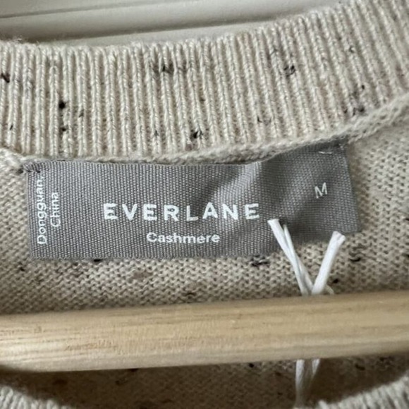 EVERLANE Women's Size M NEW 100% Cashmere Short Sleeve Classic Sweater Tee - Picture 3 of 6